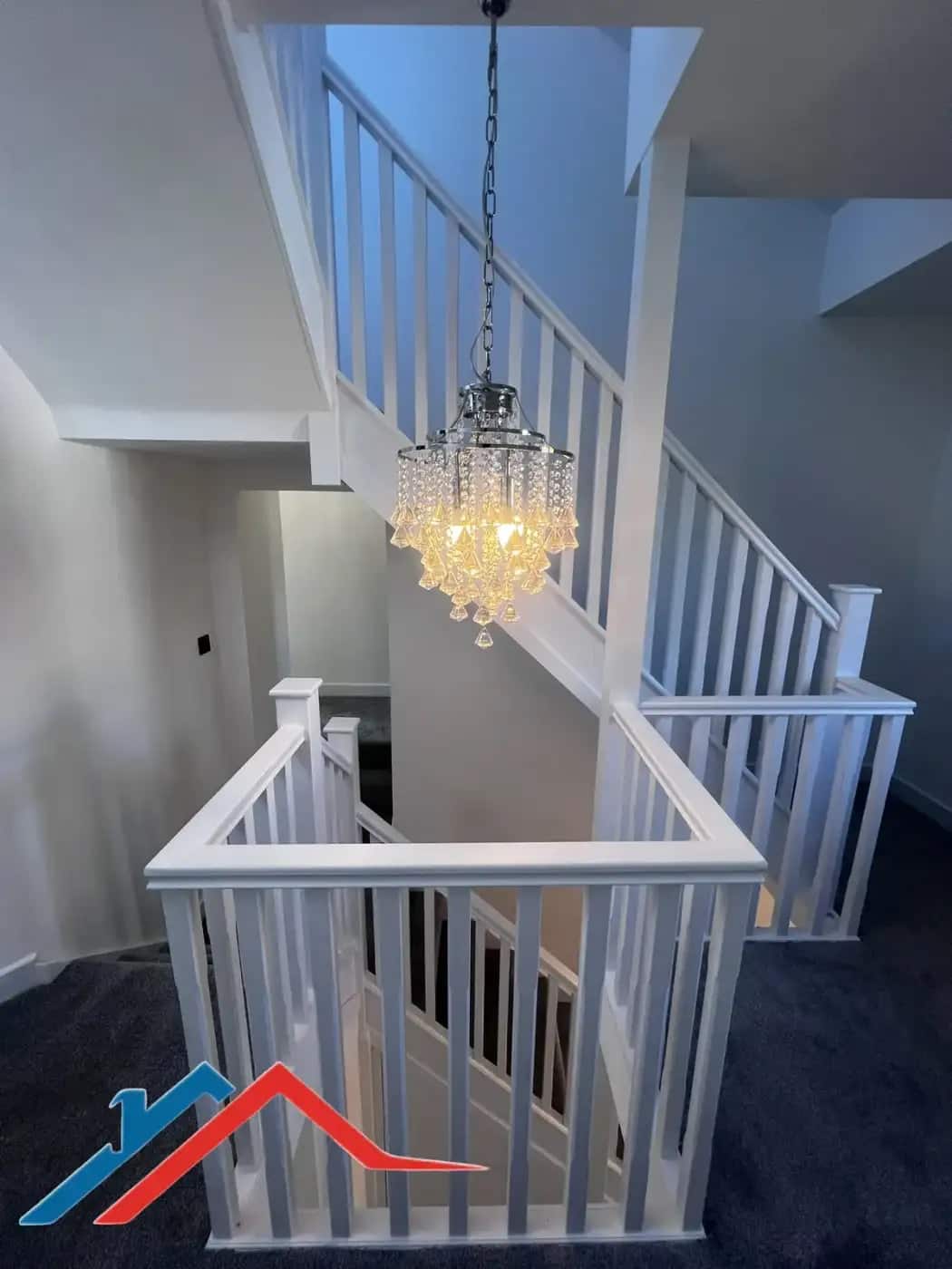 Renovated open-plan living room, Woodford