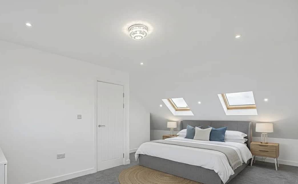 Dormer loft bedroom with rooflights, Redbridge